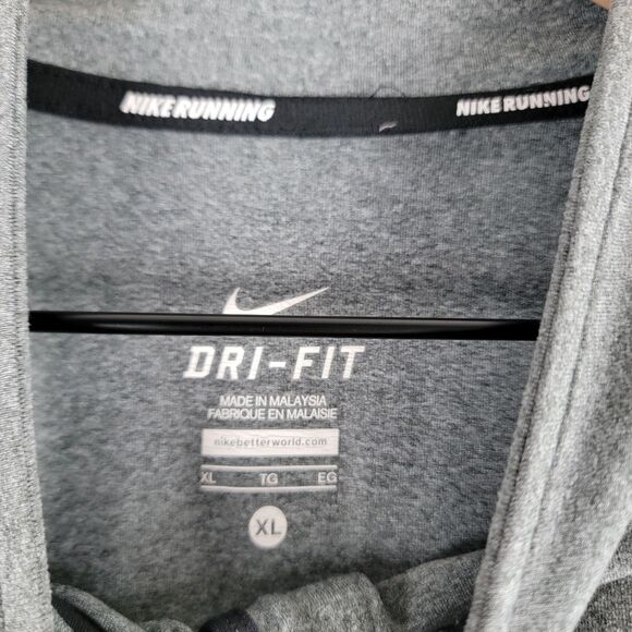 Nike DRI FIT Element Running Long Sleeve Shirt Mens XL 1/4 Zip Pullover Gray - Picture 5 of 9